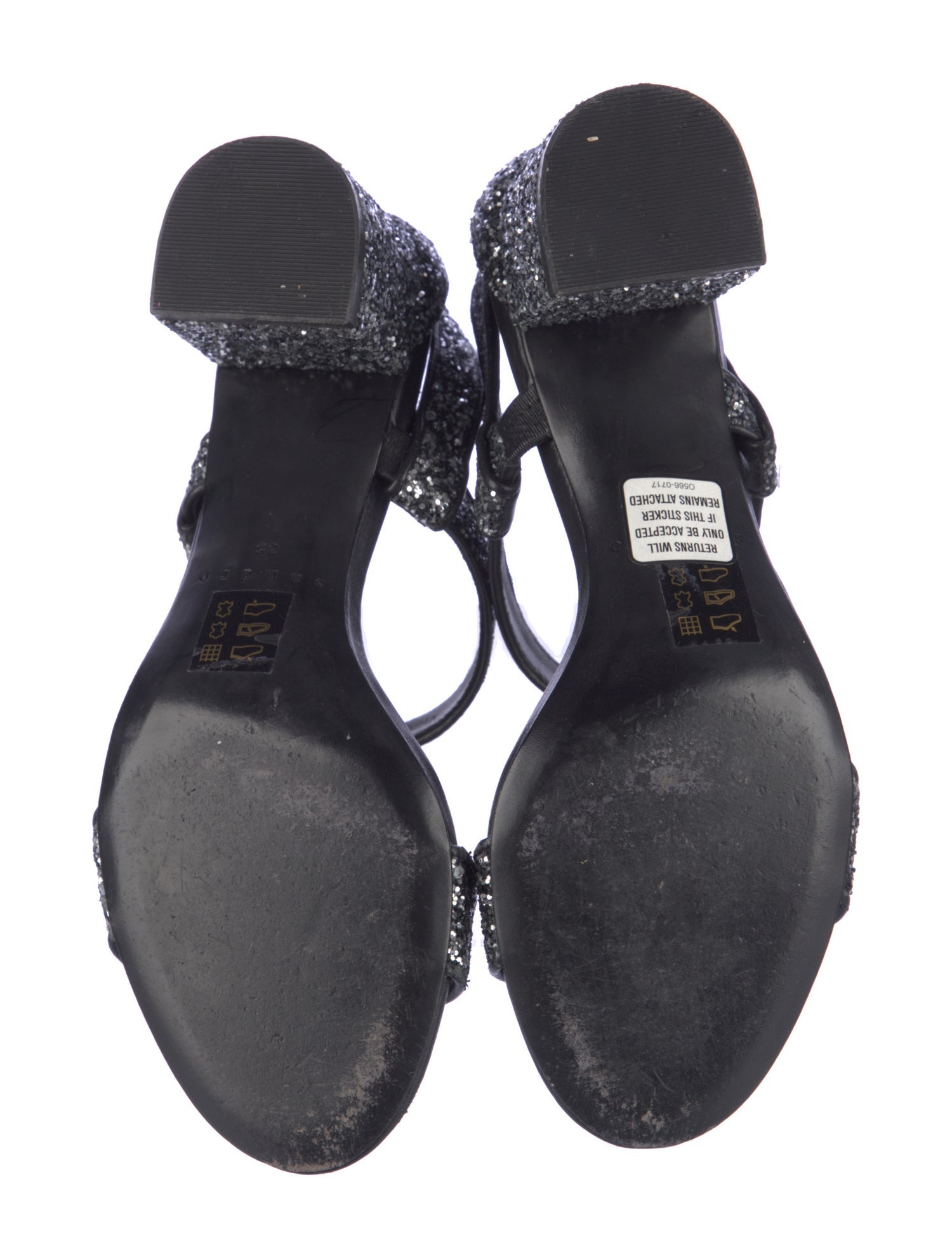 Sandro Glitter Glitter Accents Slingback Sandals